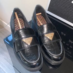 River Island Black Croc Detail Loafers